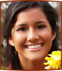 Young girl with a nice smile