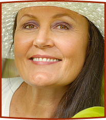 Woman smiling outdoors